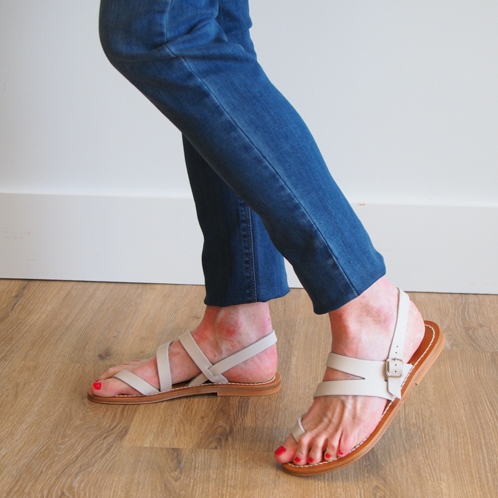 White leather sandal